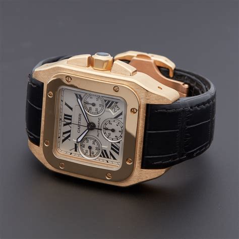 cartier santos pre owned|cartier santos 100 chronograph.